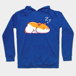 Cute Hamster Sleeping Cartoon Hoodie